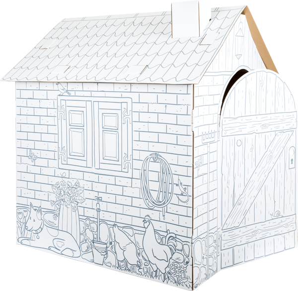 Spielhaus aus Pappe bauen - Anleitung für ein Papphaus 