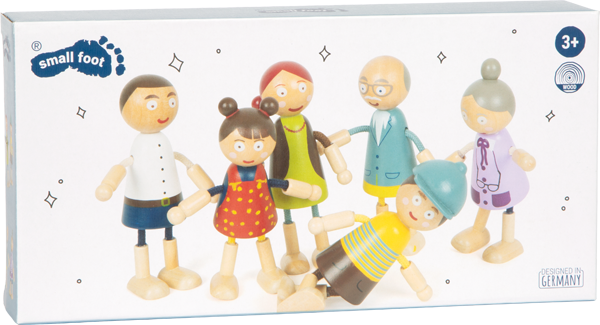 Wooden Bending Dolls Family