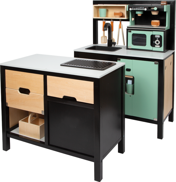 Industrial Play Kitchen with Kitchen Island