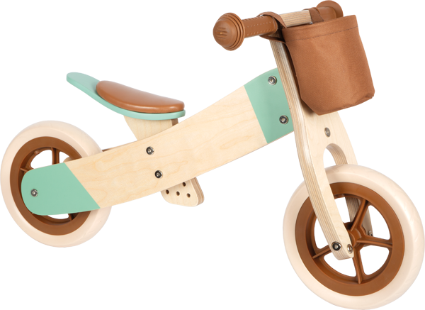 Bicicleta de aprendizaje y triciclo Maxi marrón caramelo
