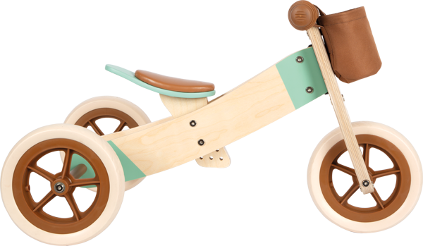 Bicicleta de aprendizaje y triciclo Maxi marrón caramelo
