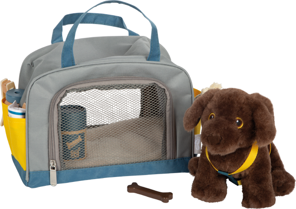 Dog with Carry Bag and Care Set