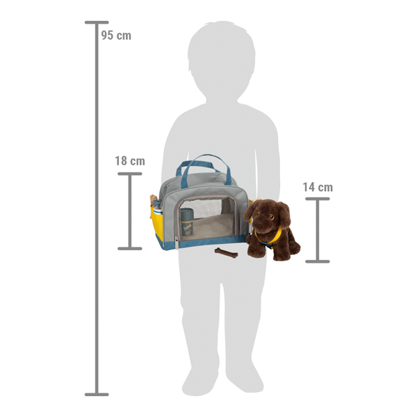 Dog with Carry Bag and Care Set