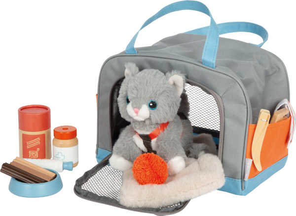 Cat with Carry Bag and Care Set