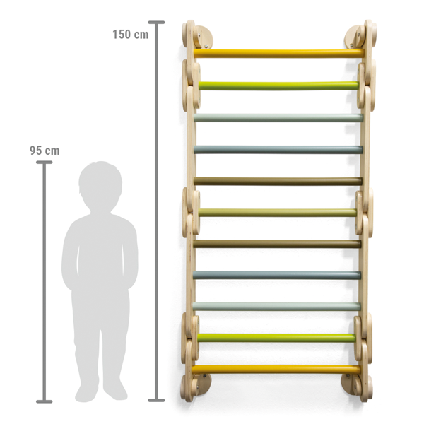 Triángulo de escalada barras de pared 2 en1 &quot;Adventure&quot;