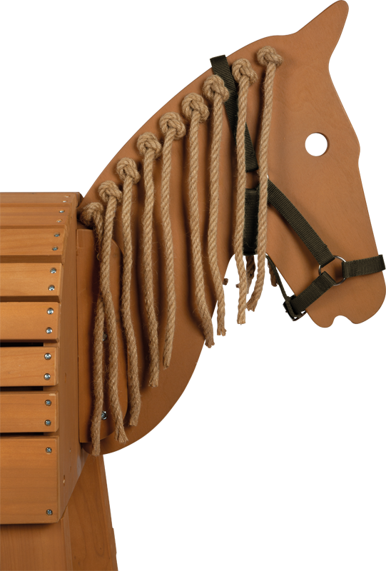 Cheval de bois marron