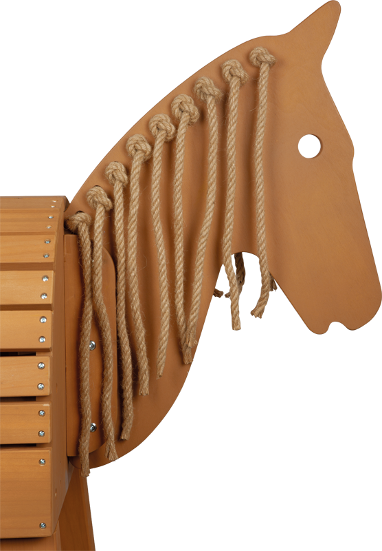 Cavallo di legno marrone