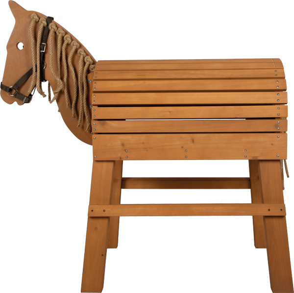 Cheval de bois marron