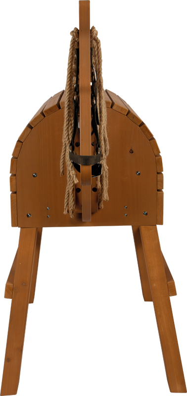 Cavallo di legno marrone