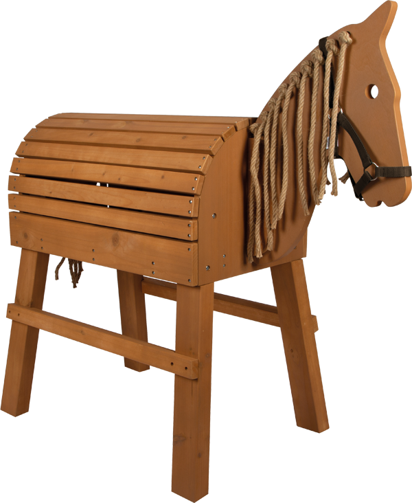 Cheval de bois marron