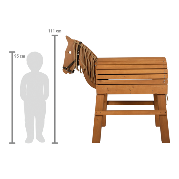 Cheval de bois marron