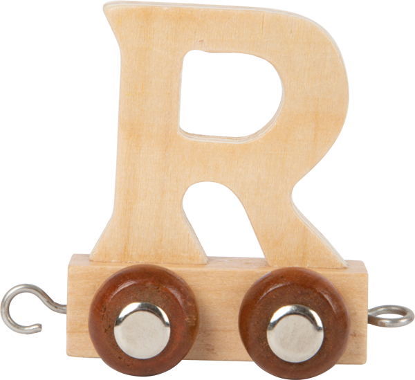 Lettera R trenino in legno