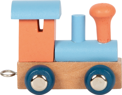 Lettera trenino Polare Locomotiva colori salmone & blu ghiaccio