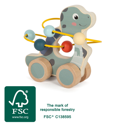 Dinosaurier-Schiebetier mit FSC®-Logo