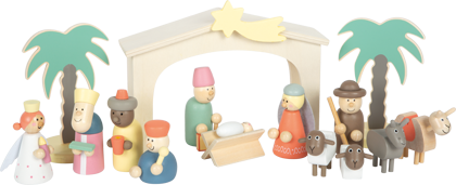 Set da gioco Presepe in legno Storia del Natale