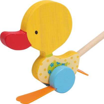 Kleinkindspielzeug Zieh-u Wackel-ENTE Nachziehente Holzspielzeug