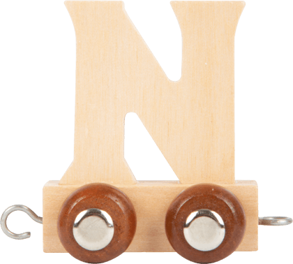 Lettera N trenino in legno