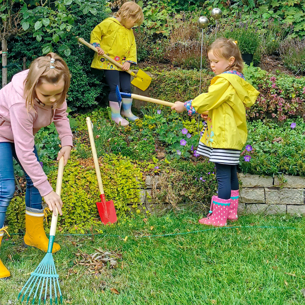 Kids In The Garden - Outil de jardin pour enfant manche en bois