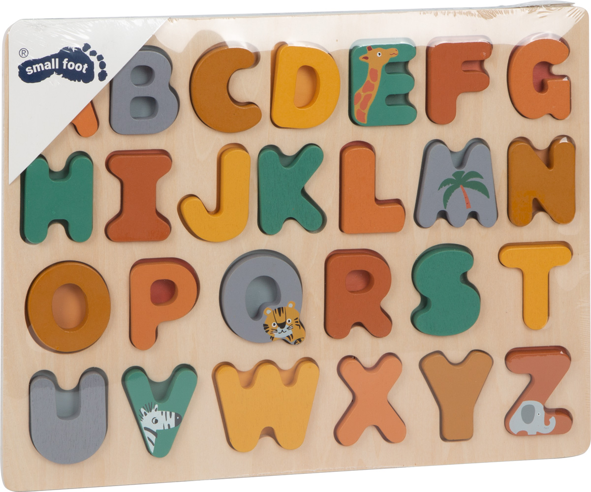 Puzzle en bois l'alphabet safari des 24 mois
