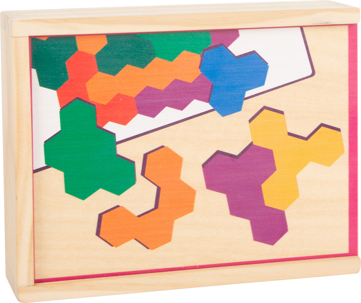 Casse-tête hexagone pour enfants, coloré, Puzzle, les jouets d'enfants, 14 pièces
