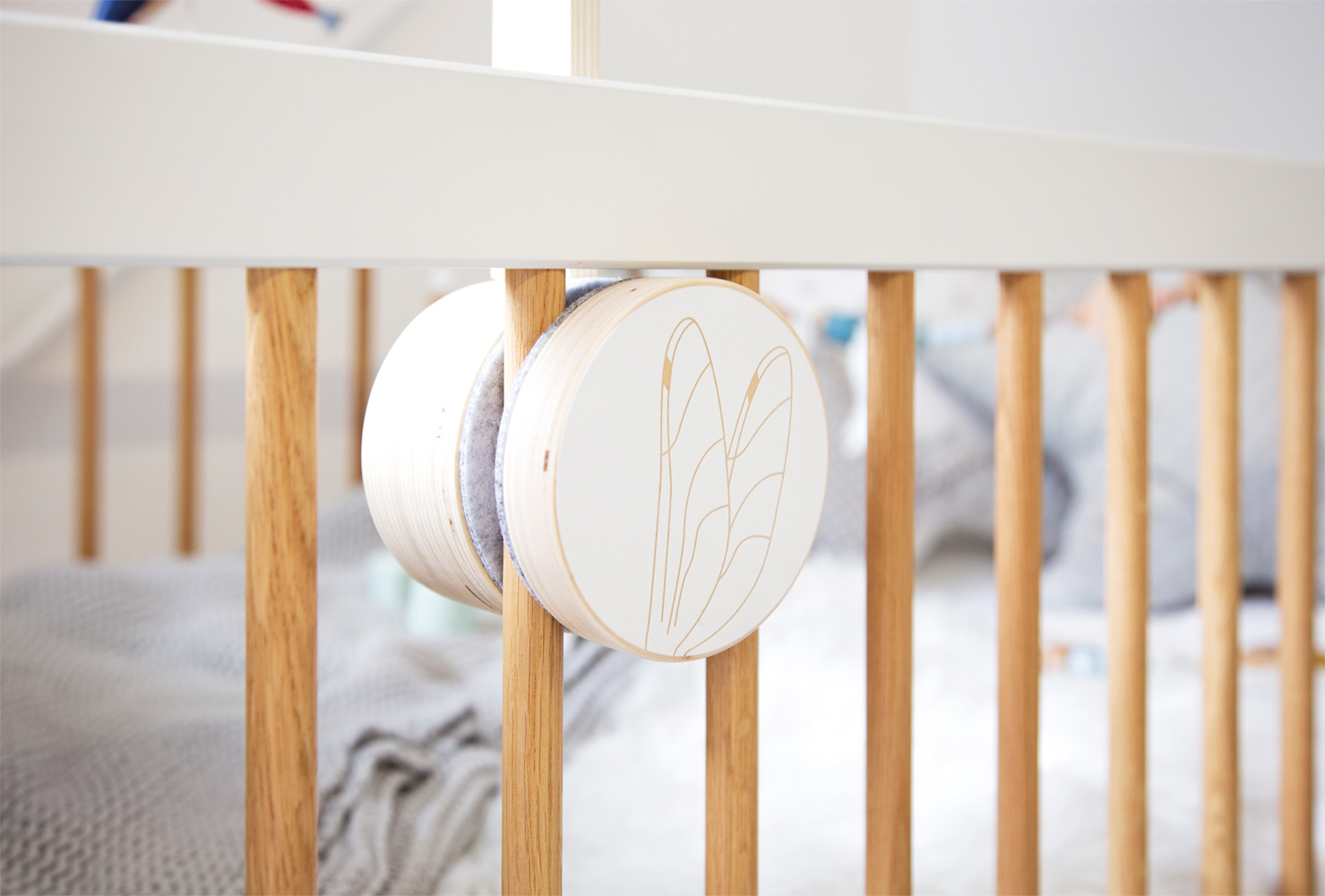 Support mobile en bois – Montage rapide et facile – Support mobile pour lit  bébé et parc, fabriqué