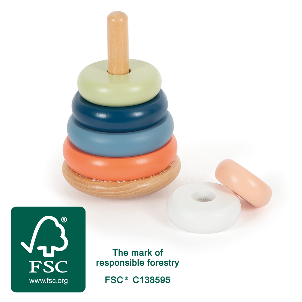 Calendrier de l'Avent avec jouets en bois FSC® - vert, Jouet